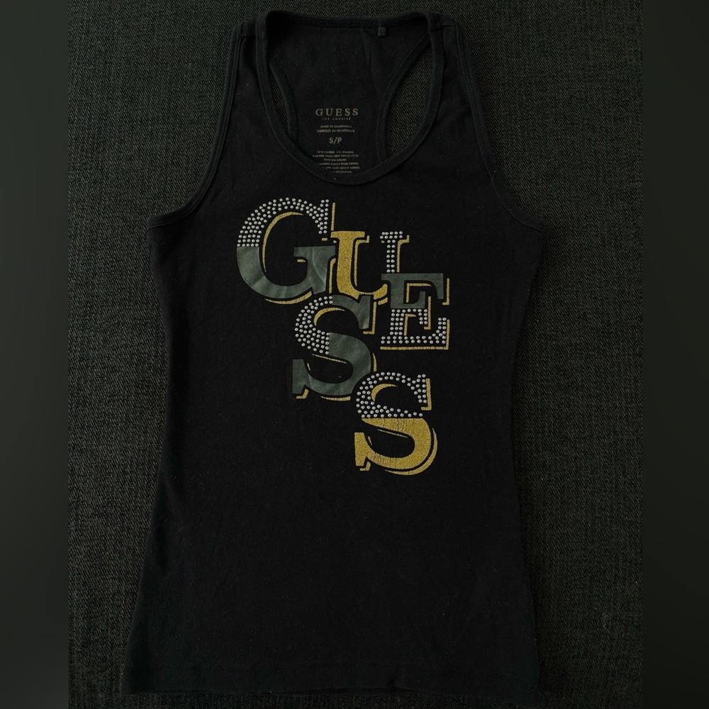 Guess Black with Design Tank Top